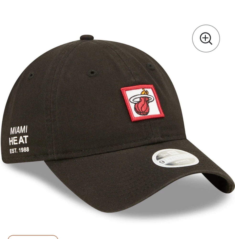 Miami Heat New Era Women's Mini Patch 9TWENTY Adjustable Hat - Black